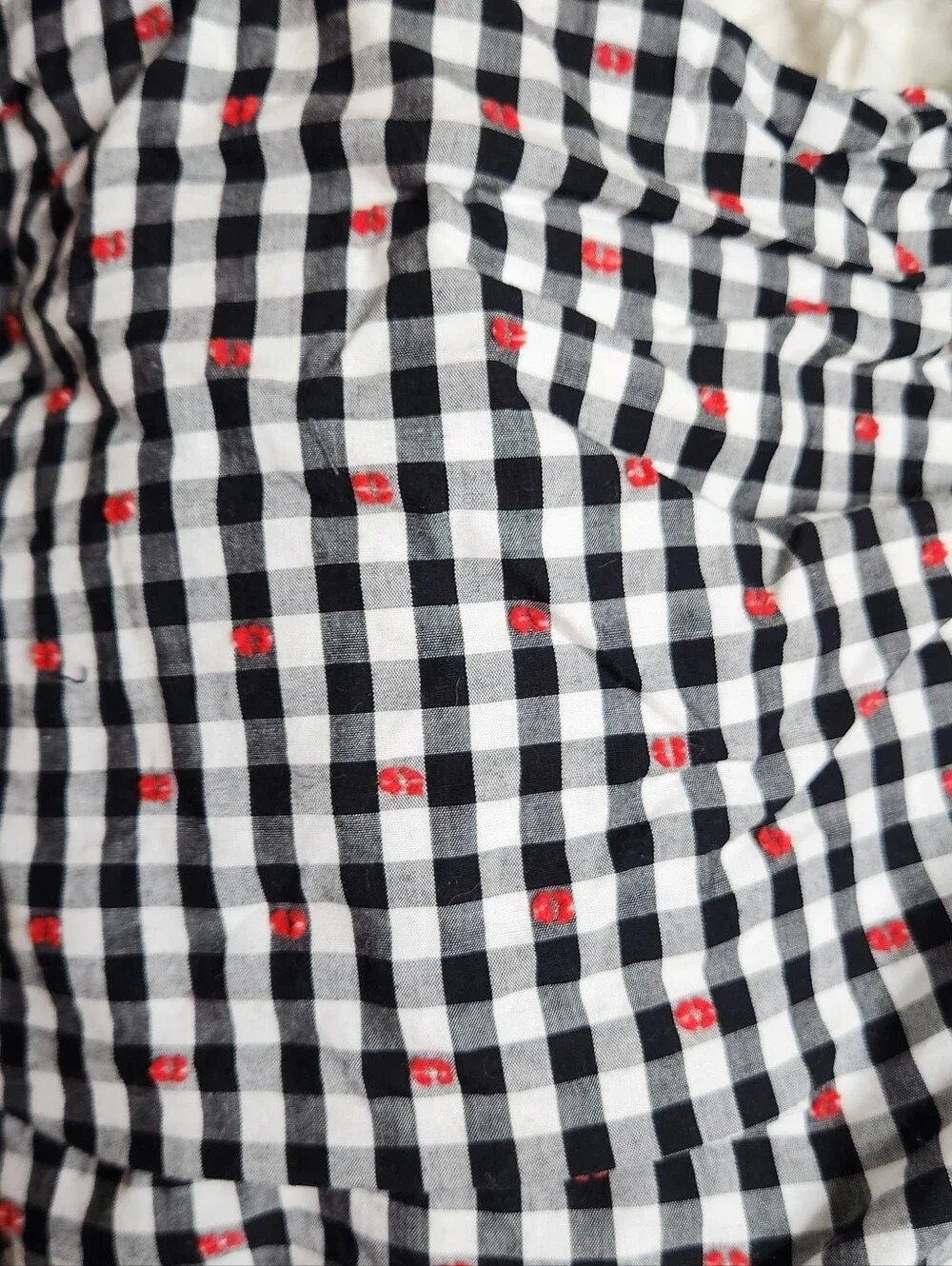 Anthropologie Dolan Left Coast Gingham Puff-Sleeve Shirt Size Large